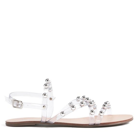 SCHUTZ Embellished Clear Strap Sandals - Picture 5 of 5